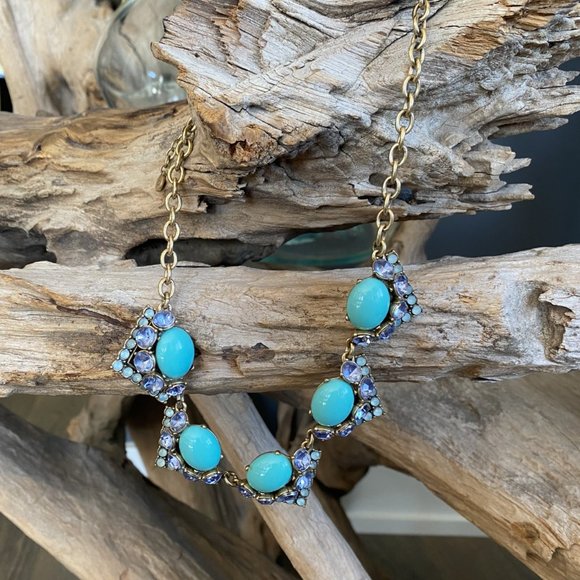 Stella and Dot Rory Necklace with Turquoise Stone - Picture 9 of 9